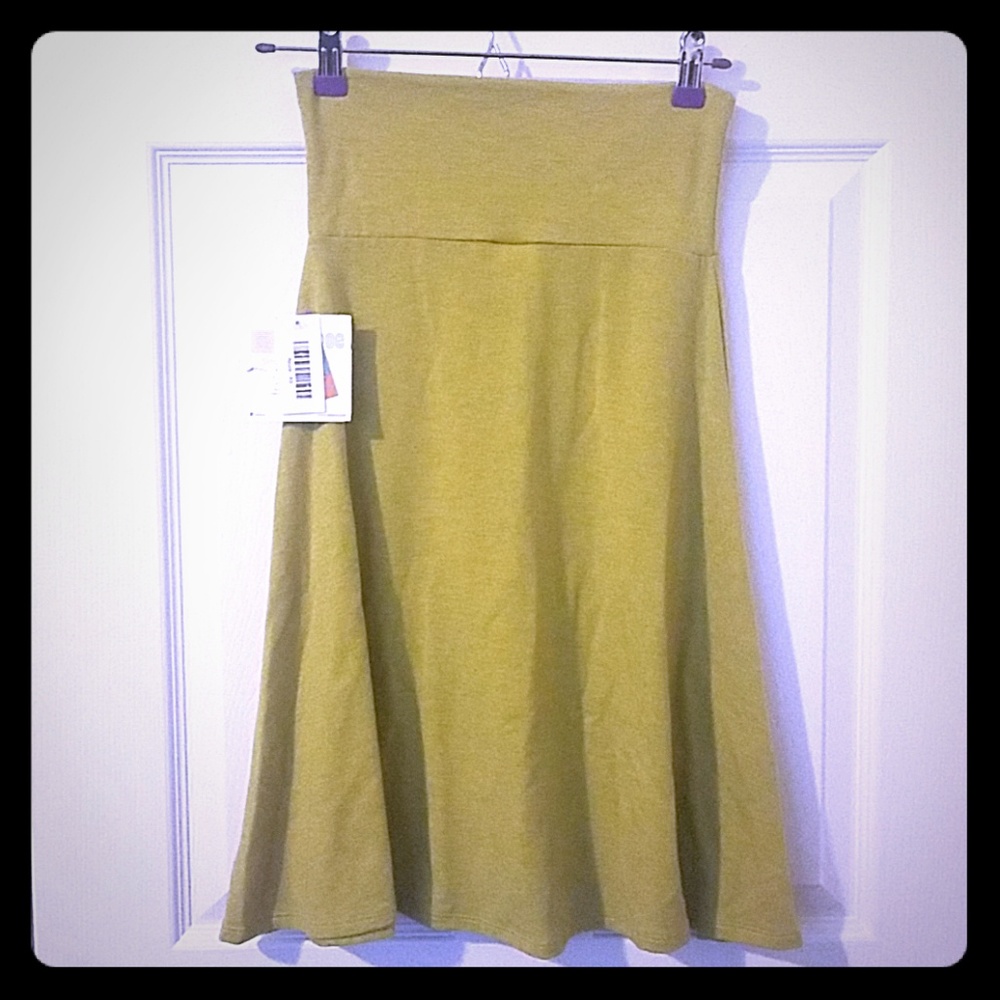 Lularoe XS Azure Skirt heathered green